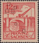Soviet occupation zone Germany Saxony Province stamp type Colored dots above numeral 2