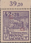 Soviet occupation zone Germany Saxony Province stamp type line above gas hose broken