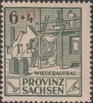 Soviet occupation zone Germany Saxony Province stamp type Second horizontal line in 6 short (only a dot).