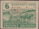 Soviet occupation of Germany Saxony Province postage stamp plate flaw Land Reform