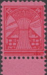 Germany Mecklenburg Vorpommern stamp plate flaw The lowest horizontal line pointed on the right side.