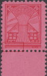Germany Mecklenburg Vorpommern stamp plate flaw Two indentations on the left side of the bottom horizontal line.