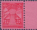 Germany Mecklenburg Vorpommern stamp plate flaw Big colored spot in the middle of the left frame.