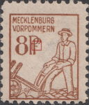 Germany Mecklenburg Vorpommern stamp type Middle vertical stroke of letter F in PF shorter at end.