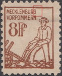 Germany Mecklenburg Vorpommern stamp type Hyphen between words MECKLENBURG and VORPOMMERN missing.