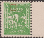 Germany Mecklenburg Vorpommern stamp plate flaw Spot above letter A in BAUERN.