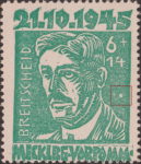 Germany Mecklenburg Vorpommern Rudolf Breitscheid stamp plate flaw