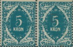 SHS Slovenia 5 krone postage due stamp error Vertical stroke of numeral 5 thicker.