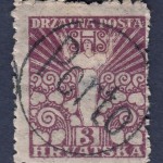 Yugoslavia Hrvatska 1919 postage due stamp provisorium