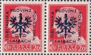 Provinz Laibach Aufdruck Plattenfehler Briefmarke