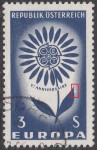 Austria 1964 Europa CEPT postage stamp plate flaw