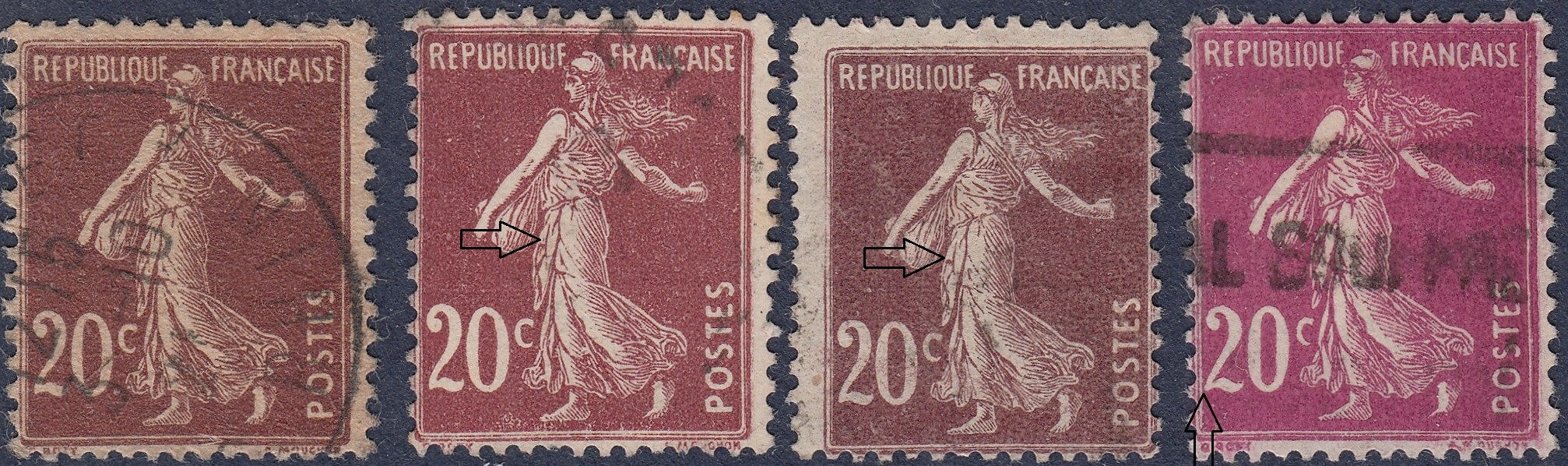 00111 Type Blanc 5c vert type II de 1900 - Stamps - Europe - France