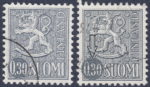 Finland postage stamp types: Types I and II: wide and narrow borderlines