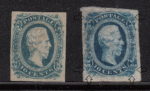 Confederate States of America, Jefferson Davis postage stamp types