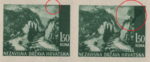 Croatia postage stamp plate error: White dot in the sky close to the right frame