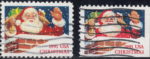 USA 1991 Christmas postage stamp types