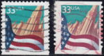 USA 1999 postage stamp flag types