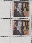 Germany 1988 Leopold Gmelin postage stamp constant flaw