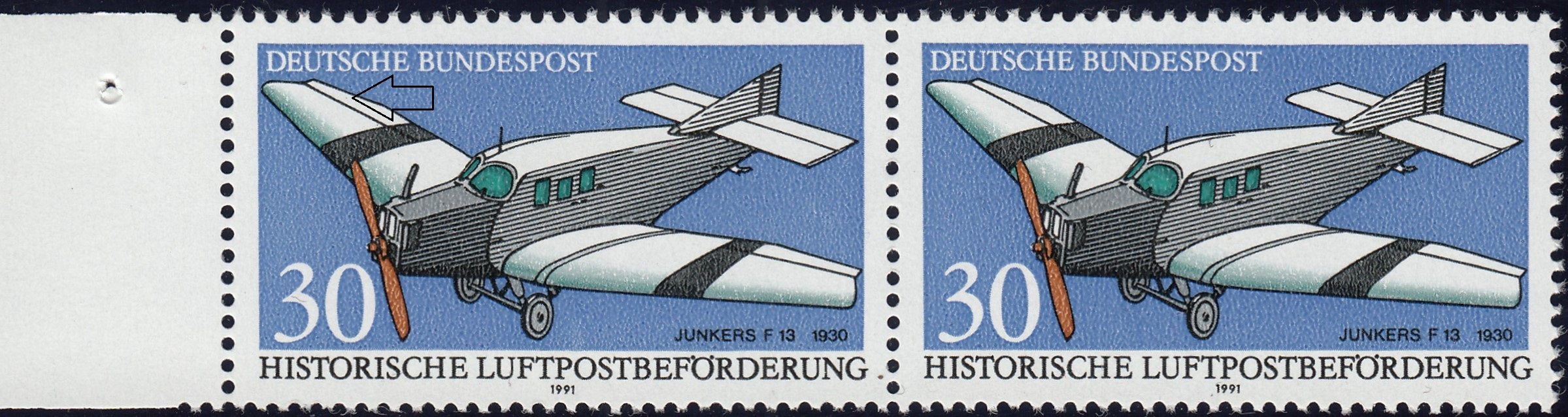 13 posting. Airplane stamp Print.
