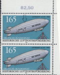 Germany 1991 Airship LZ 127 Graf Zeppelin postage stamp constant flaw