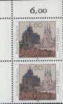 Germany 1992 Erfurt postage stamp plate error