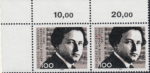 Germany 1992 composer Arthur Honegger postage stamp flaw