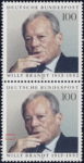 Germany Willy Brandt postage stamp constant flaw