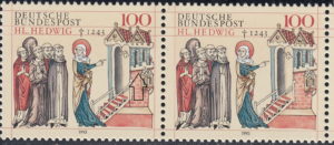 Germany 1993 St. Hedwig of Silesia postage stamp flaw