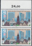 Germany 1994 Frankfurt postage stamp constant flaw Mi.1721I