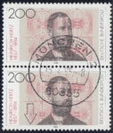 Germany 1994 Heinrich Hertz postage stamp flaw