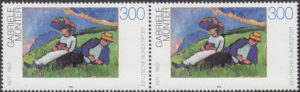Germany paintings postage stamp flaw Mi.1750I