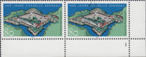 Germany Spandau fortress postage stamp plate flaw