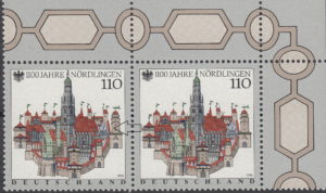 Germany Nördlingen postage stamp plate flaw 1965I