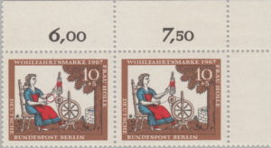 West Berlin 1967 postage stamp Frau Holle
