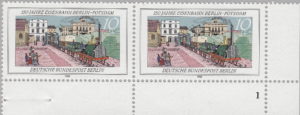 Berlin postage stamp error Berlin-Potsdam railway anniversary