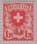 Switzerland, postage stamp plate error: HFLVETIA
