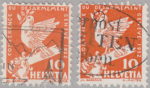 Switzerland: postage stamp error, Disarmament Conference, thick beak