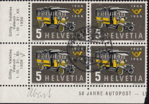 Switzerland: postage stamp error, post bus