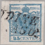 Austria Lombardy-Venetia postage 45 centes stamp type 1
