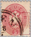 Austria 1863 postage stamp flaw