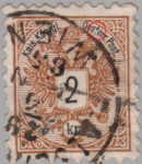 Austria Empire 1883 Doppeladler stamp flaw Letter t in Oesterr. broken