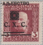Yugoslavia Bosnia Herzegovina postage stamp shifted overprint error