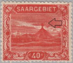 Germany Saargebiet scenery postage stamp White dot in the sky