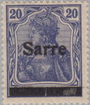 Germany Sarre postage stamp Type I A overprint