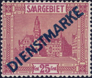 Germany Saargebiet official stamp type 2