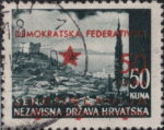 Yugoslavia 1945 Split postage stamps