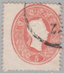 Austria 1860 postage stamp error 5 kreutzer perforation shift