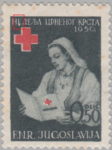 Yugoslavia 1950 Red Cross stamp error damaged letter 