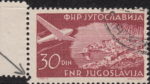 Yugoslavia 1951 airmail stamp perforation error