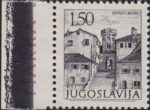 Yugoslavia 1972 Tourism postage stamp Herceg Novi color spill